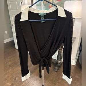 Lauren Ralph Lauren Wrap Top, Size Small